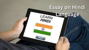 Essay on hindi language in Hindi